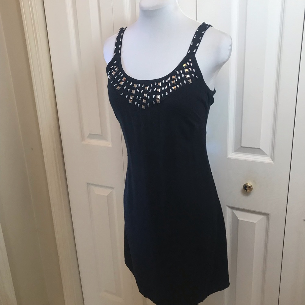 Black Studded Sundress Tie Back sz S by Rayasun - Picture 4 of 8